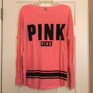 Pink (PINK) Open Back Long Sleeve